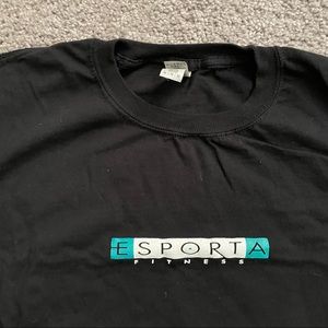 Plain Black ESPORTA Fitness Tee